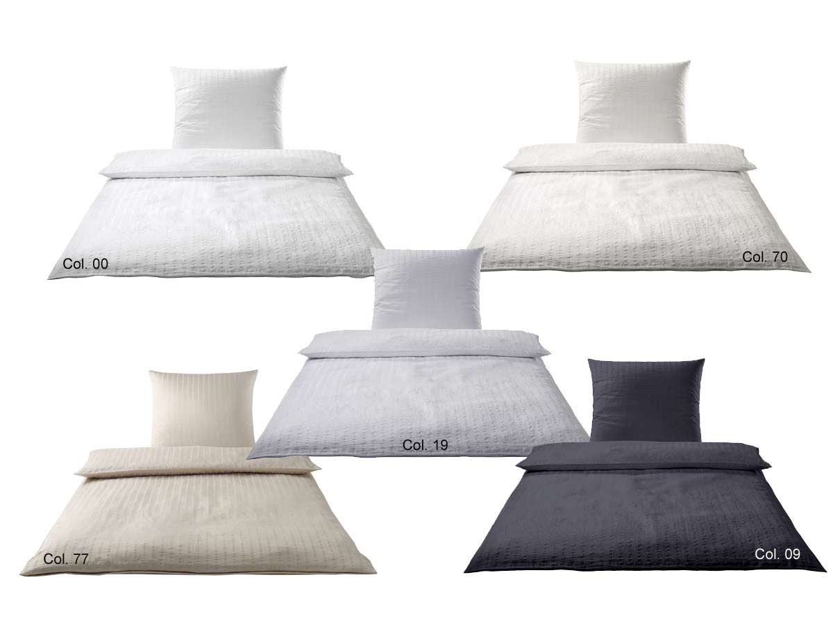 Elegante Maco-Satin-Bettw&auml;sche Haven (2985) Kissenb.40x40cm beige