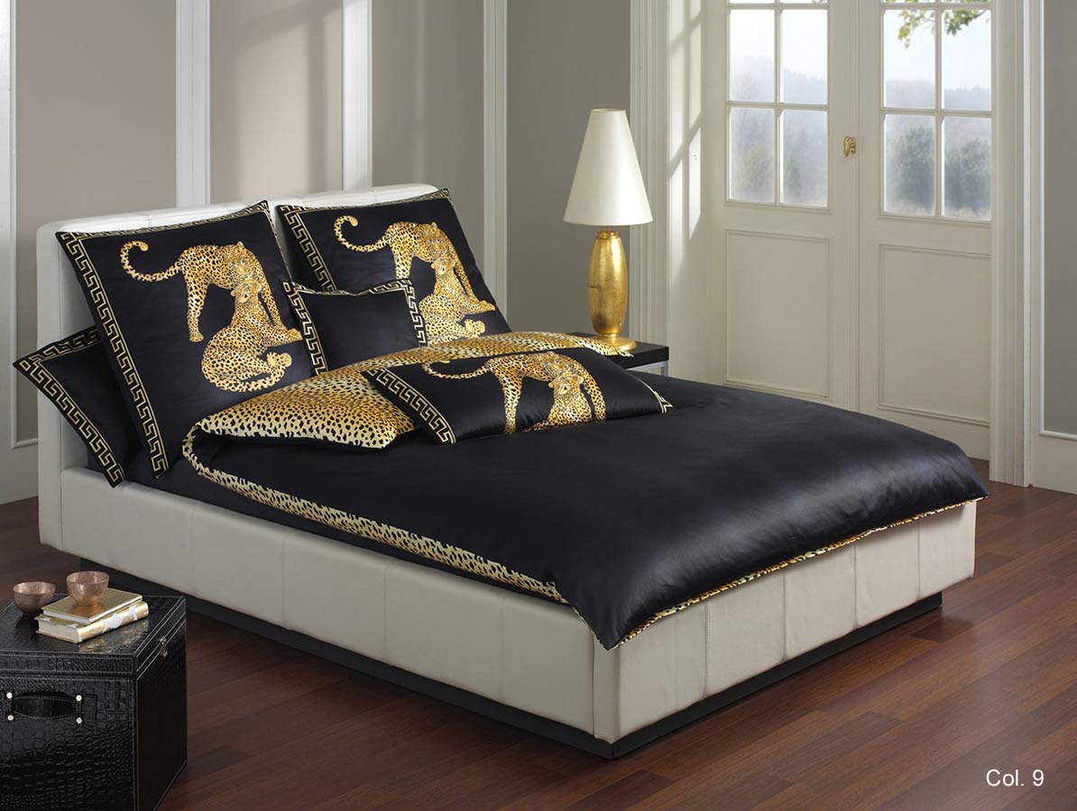 Elegante Satin-Bettw&auml;sche Gepard Pair (2352) 135x200cm natur