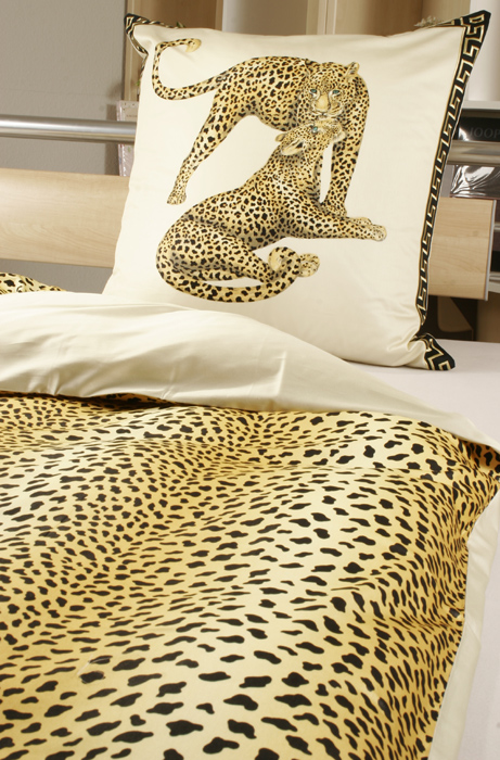 Elegante Satin-Bettw&auml;sche Gepard Pair (2352) 135x200cm platin