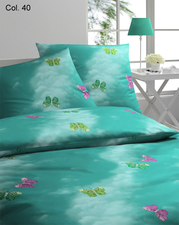 Yes for Bed Maco-Satin-Bettw&auml;sche Papillon (1164) 135x200cm orange