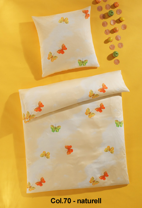 Yes for Bed Maco-Satin-Bettw&auml;sche Papillon (1164) 135x200cm apfel