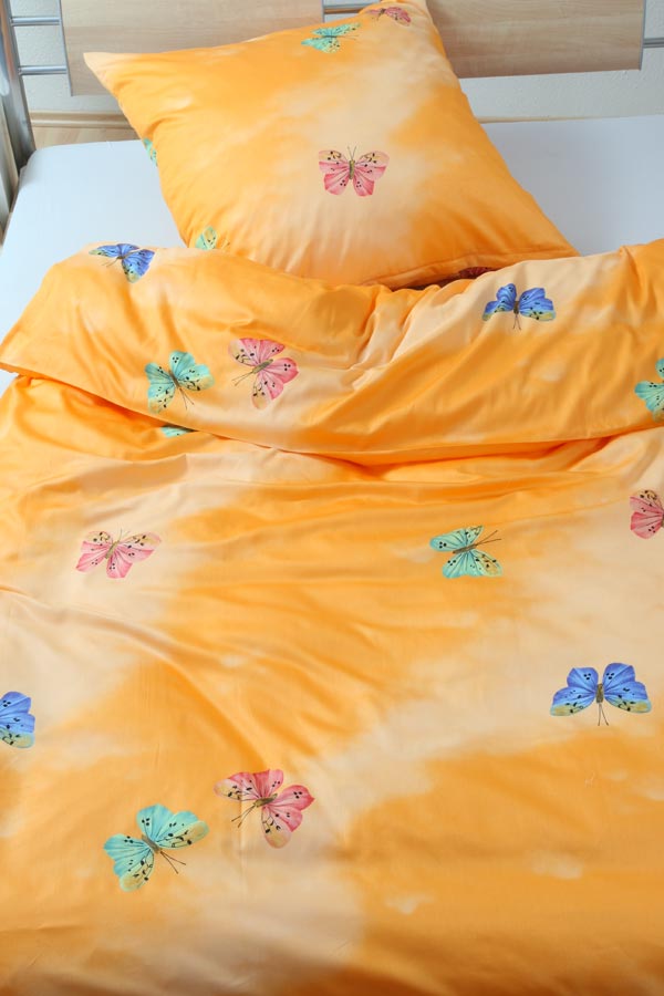Yes for Bed Maco-Satin-Bettw&auml;sche Papillon (1164) 135x200cm naturell