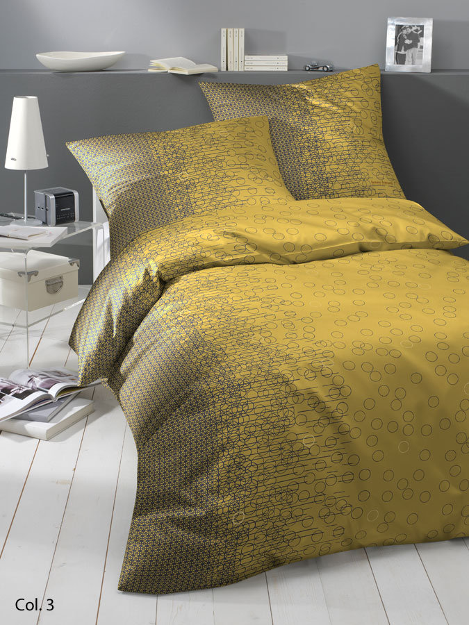 bruno banani Satin-Bettw&auml;sche Mezzo (528) 200x220cm Col.3 (citrus)
