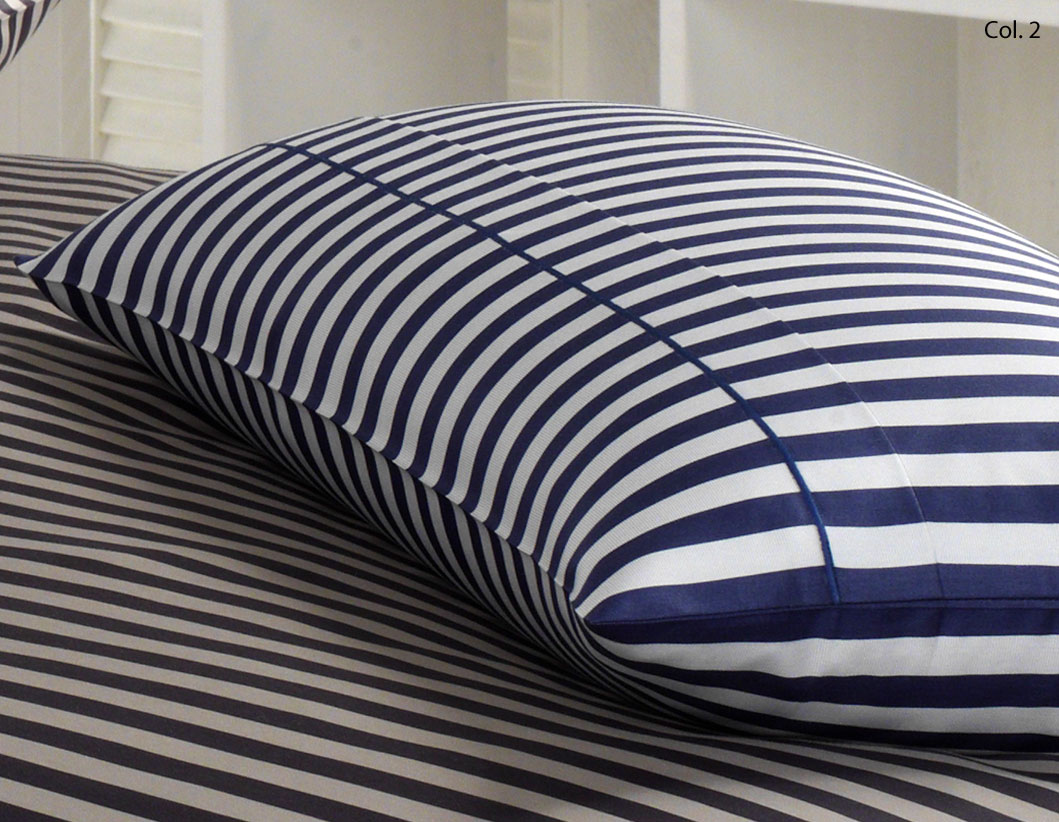 Elegante Satin-Bettw&auml;sche Newport (2983) Kissenb.40x40cm navy-blau