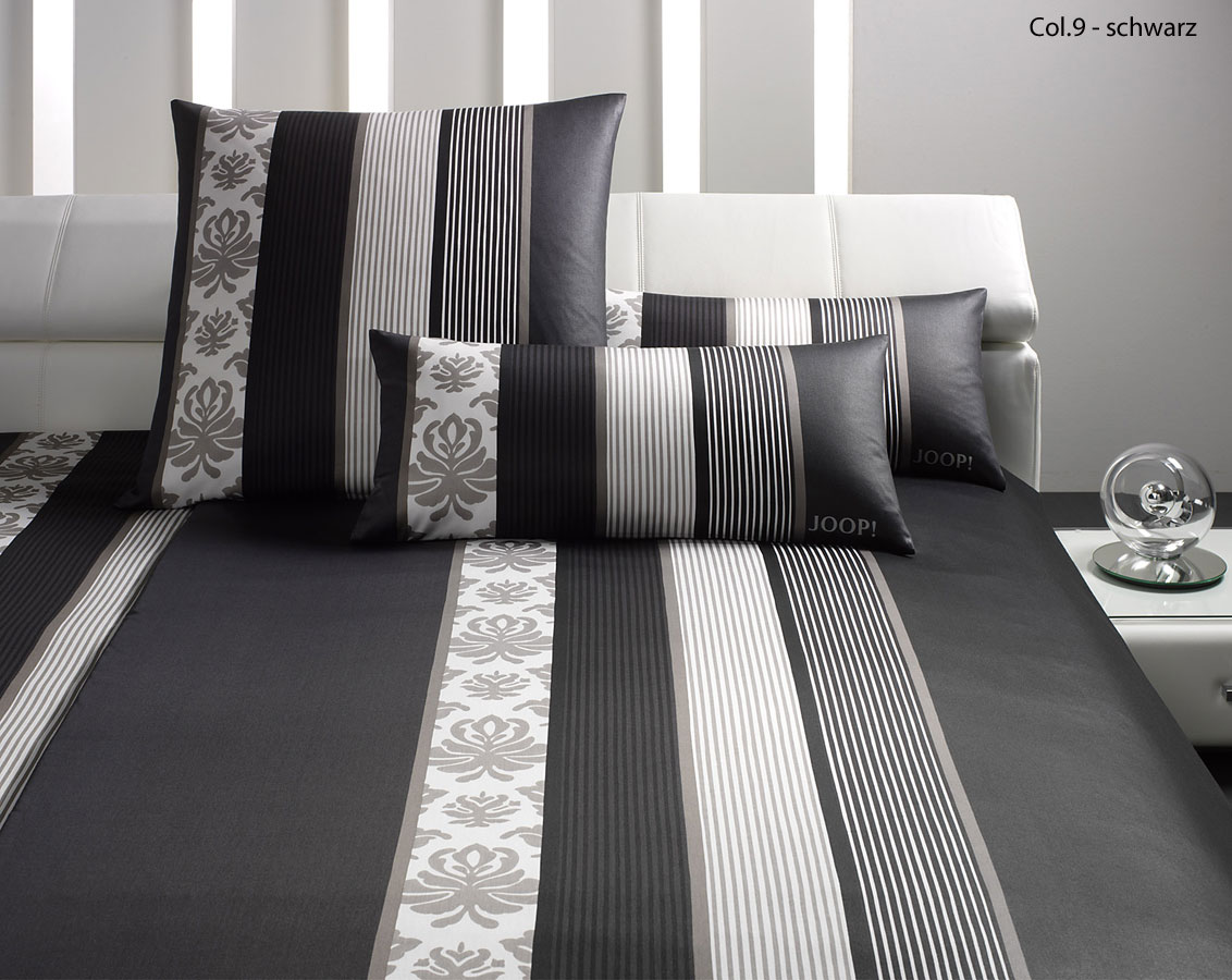 Joop! Bettw&auml;sche Ornament Stripe (4022) 155x200cm mohn