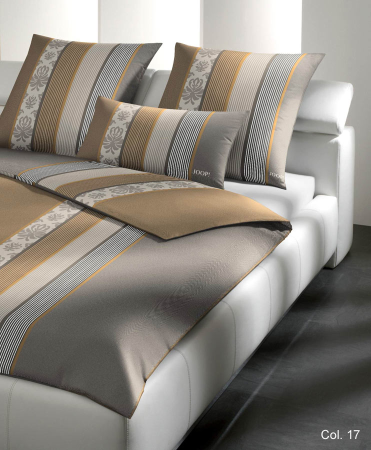 Joop! Bettw&auml;sche Ornament Stripe (4022) 155x200cm schwarz