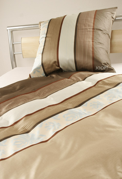 Joop! Bettw&auml;sche Ornament Stripe (4022) 155x200cm mokka-noisette