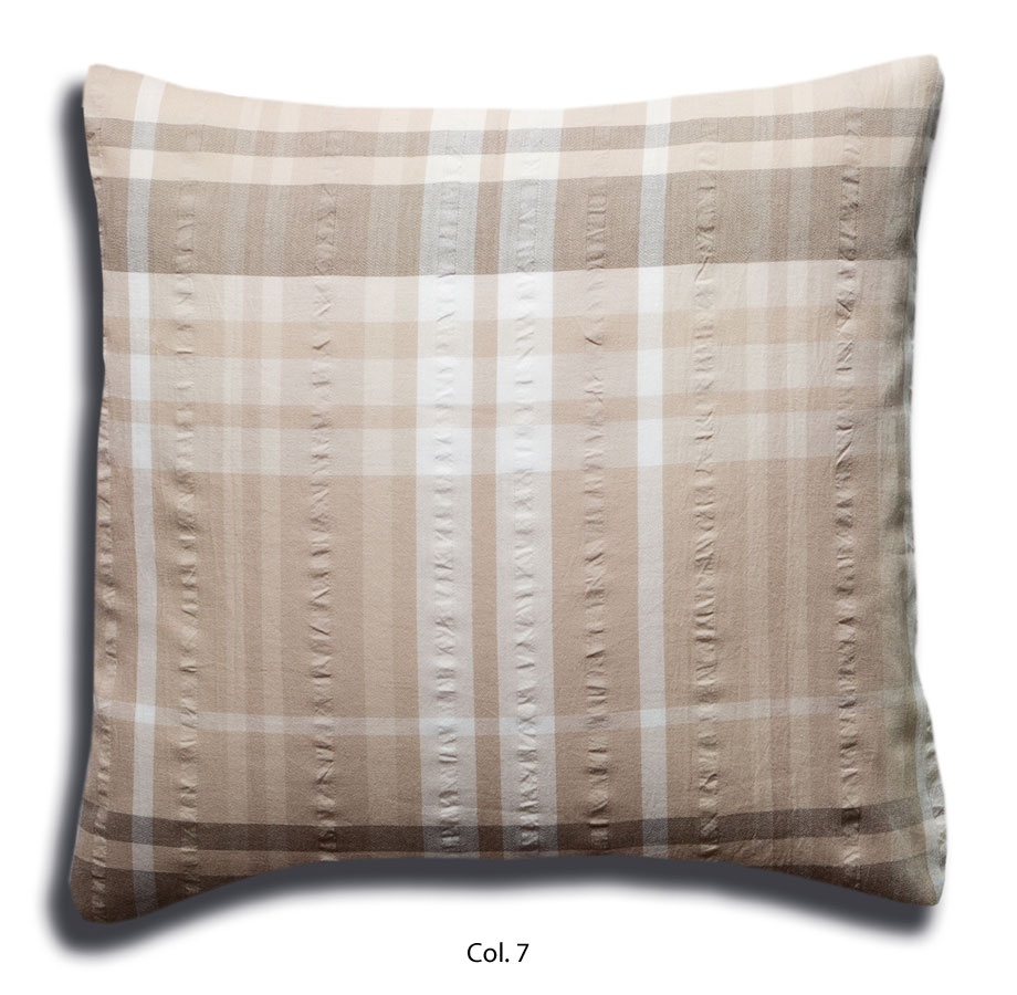 Elegante Seersucker-Bettw&auml;sche Edinburgh (7015) Kissenb.40x40cm rot