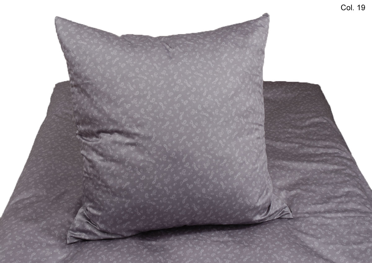 Yes for Bed Satin-Bettw&auml;sche Pure and Simple *Paisley* (903) Kissenbez. 40x40cm schwarz-wei&szlig;
