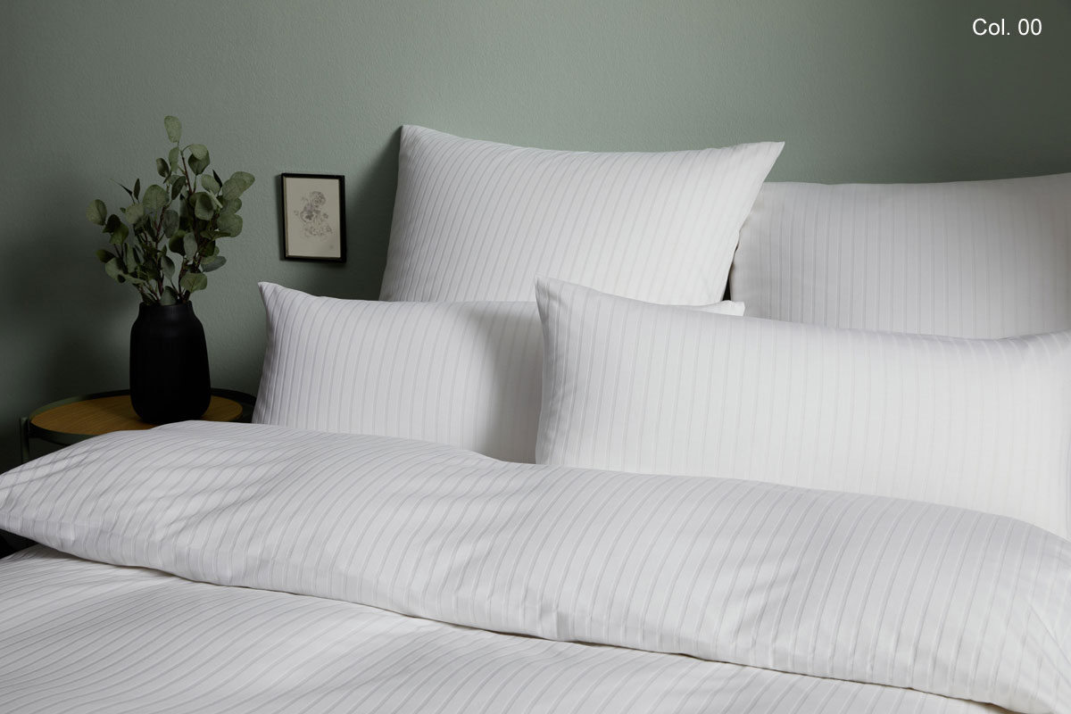 Elegante Honeymoon-Jersey Bettwäsche Solid Stripe (3507)