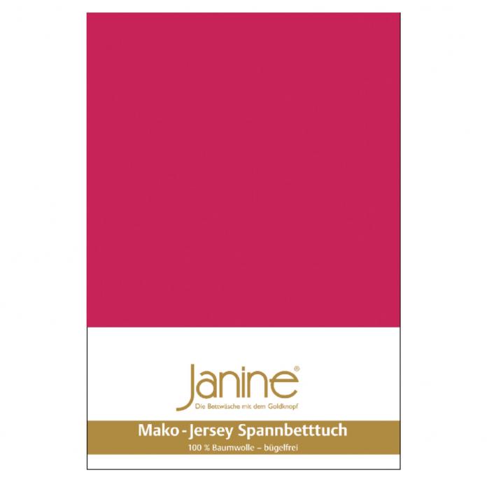 Janine Mako-Jersey-Spannbetttuch (5007) - himbeer