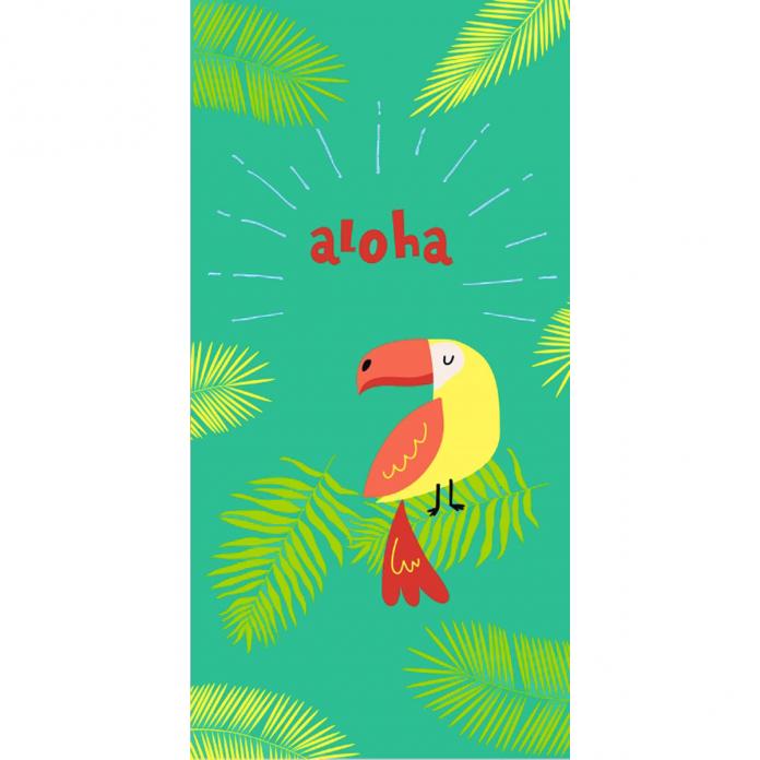 Clarysse Kinder-Strandtuch "Aloha Parrot"