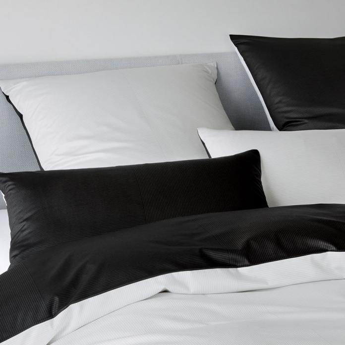 Elegante Comfort-Satin Bettwäsche Flip (2402) - schwarz-weiß