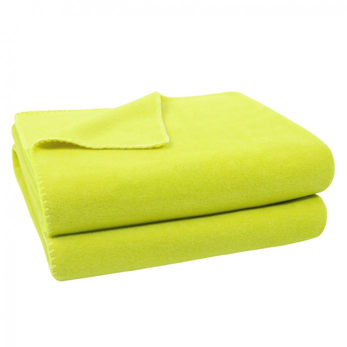 Zoeppritz Soft-Fleece-Wohndecke - neon green
