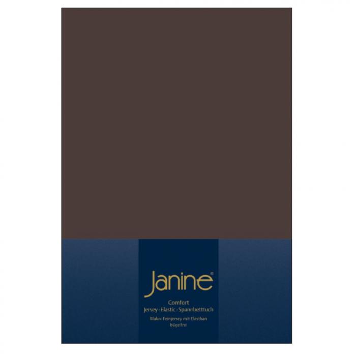 Janine Jersey-Elastic-Spannbetttuch (5002) - dunkelbraun