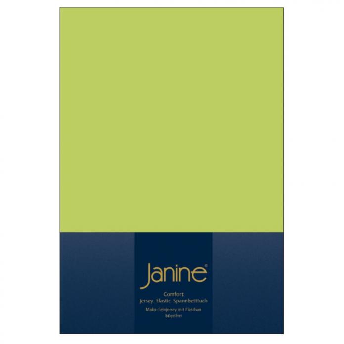 Janine Jersey-Elastic-Spannbetttuch (5002) - apfelgrün