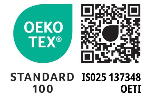 Oekotex Standard 100 (Prüfnummer IS025 137348)