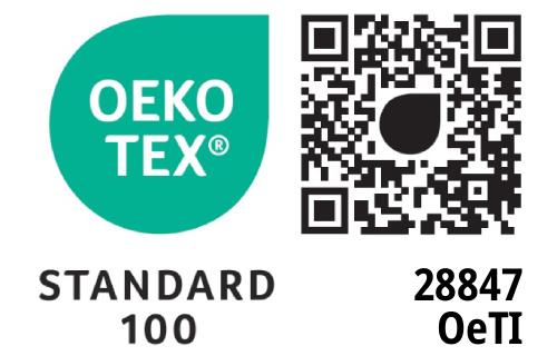 Oekotex Standard 100 (Prüfnummer 28847)