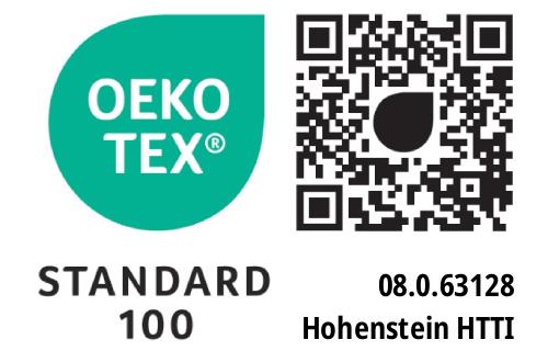 Oekotex Standard 100 (Prüfnummer 08.0.63128)