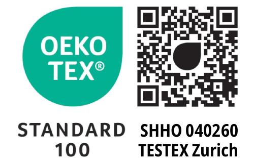Oekotex Standard 100 (Prüfnummer SHHO 040260)