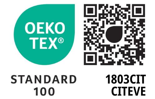 Oekotex Standard 100 (Prüfnummer 1803CIT)