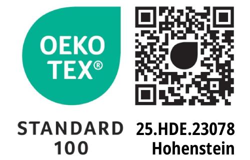 Oekotex Standard 100 (Prüfnummer 25.HDE.23078)