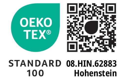 Oekotex Standard 100 (Prüfnummer 08.HIN.62883)