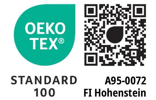 Oekotex Standard 100 (Prüfnummer A95-0072)