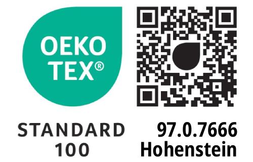 Oekotex Standard 100 (Prüfnummer 97.0.7666)