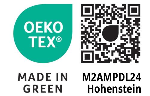 Oekotex Made in Green (Prüfnummer M2AMPDL24)