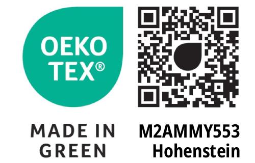 Oekotex Made in Green (Prüfnummer M2AMMY553)