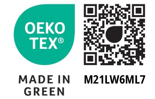 Oekotex Made in Green (Prüfnummer M21LW6ML7)